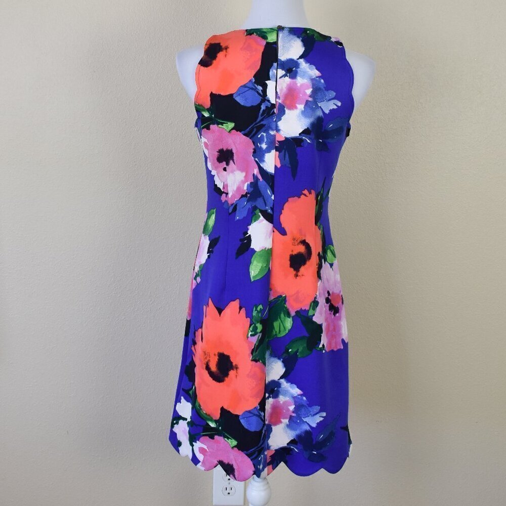 Vince Camuto Scalloped Floral Dress - 6 - Picture 4 of 9